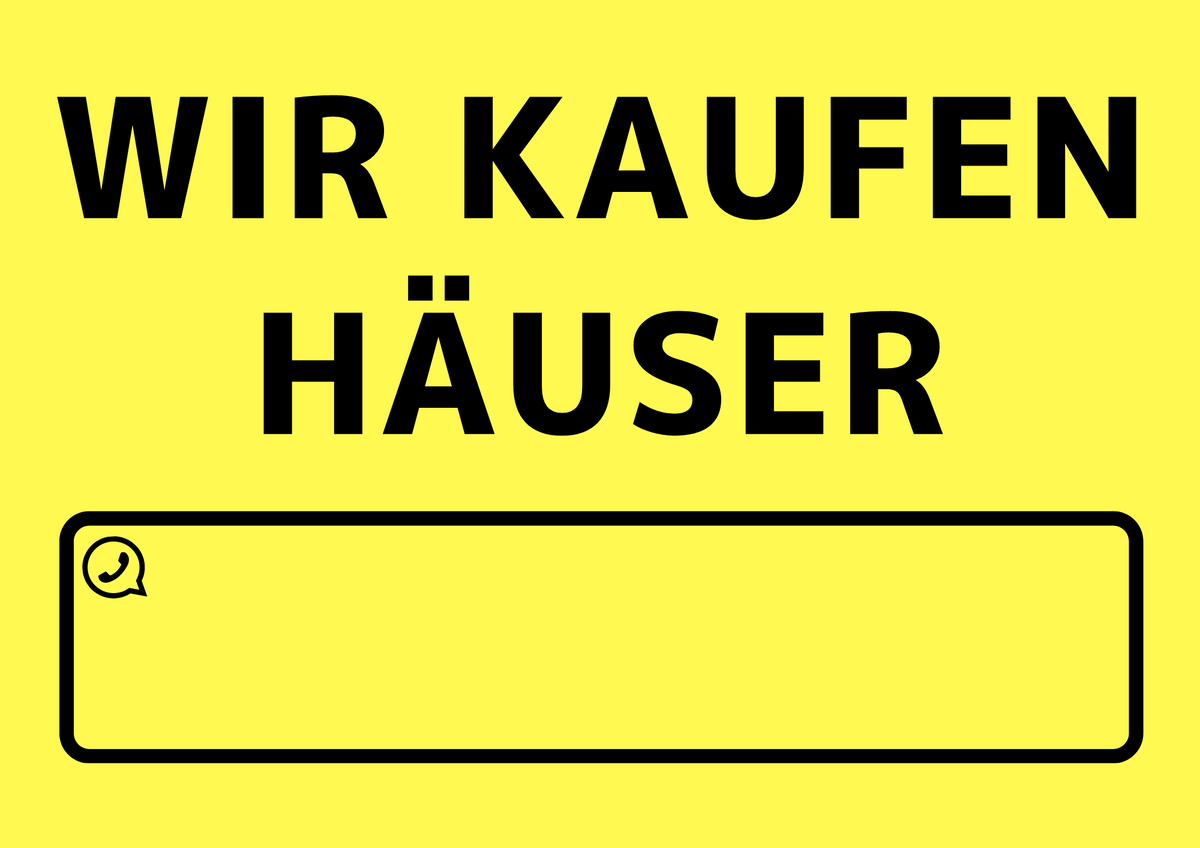 10x Wir kaufen Häuser